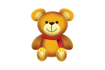 Cute Teddy Bear Christmas Sticker