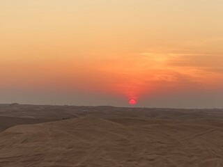 Obraz premium sunset on safari dessert 