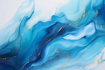 Papier Peint photo Cristaux abstract blue background