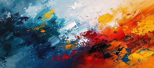 Abstract colorful paint art background. Generative AI technology.	
 - obrazy, fototapety, plakaty