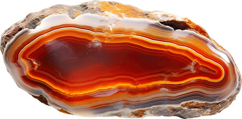 Agate in geode, png file of isolated and cutout with shadow on transparent background