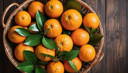 Harvest of Organic Freshly Picked Oranges