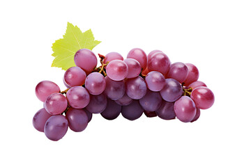 Fototapeta premium Red grapes bunch isolated on white background