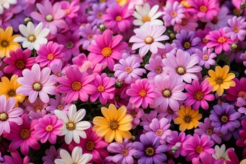 purple and yellow flowers