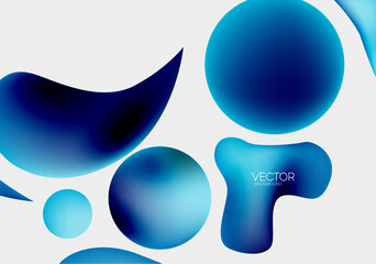 Abstract liquid bubble background. Liquid gradients