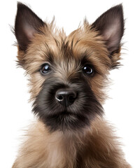 Baby Cairn Terrier isolated on transparent background. PNG