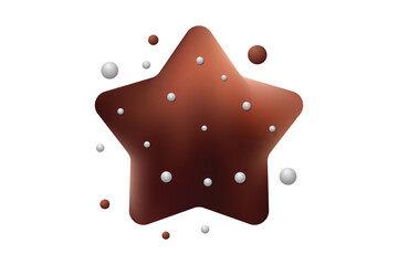 Star Chocolate Christmas Sticker Design