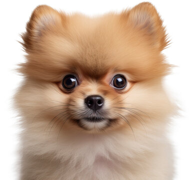 Baby pomeranian dog isolated on transparent background. PNG