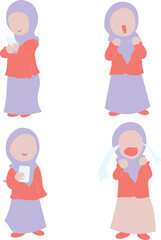 Set of expression kids