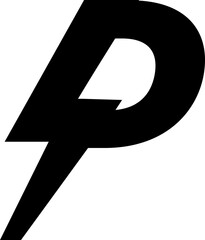 Flash Electric Font Alphabet P © Monsters Visual