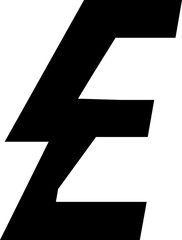 Thunderbolt Light Font Alphabet E