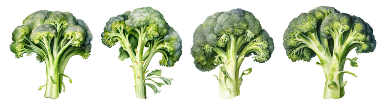 Broccoli png collection, Watercolor