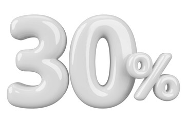 35 percentage off sale discount number white 3d render