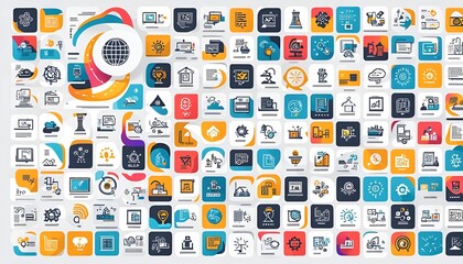 set of icons for web design - Powered by Adobe