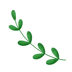 green leaf in paper texture