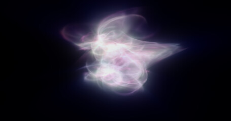 Multicolored energy glowing cosmic magic smoke dust futuristic bright background