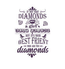 Quotes for a friend poster template symmetric dynamic texts layout diamond decor