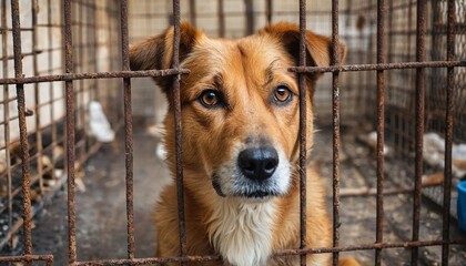 Behind Bars: The Plight of a Homeless Dog