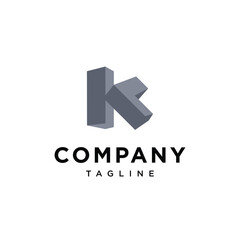 Fototapeta premium Leter K Cube logo icon vector template.eps