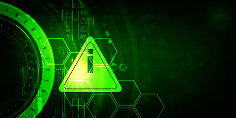 2d illustration exclamation mark sign