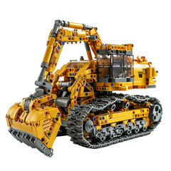 Obraz premium Bulldozer made from Bricks