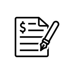 Business contract agreement vector icon