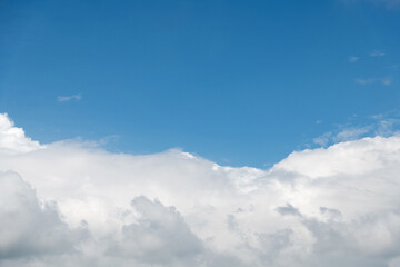 White clouds on clear sky