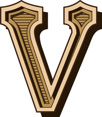 Western alphabet design letters vintage