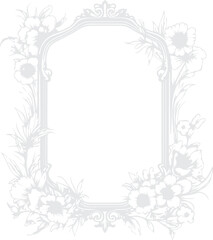Vintage Ornate Frame Outline