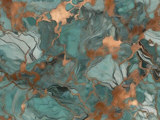 Verdigris Vision: Turquoise Copper Patina with Distinctive Charm