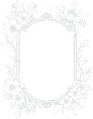 Vintage Ornate Frame Outline
