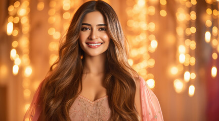 Beautiful indian woman smiling