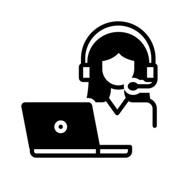 recommend clip art: Solid black icon for Service