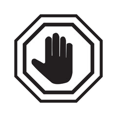 Fototapeta premium Stop icon vector illustration. stop road sign. hand stop sign and symbol