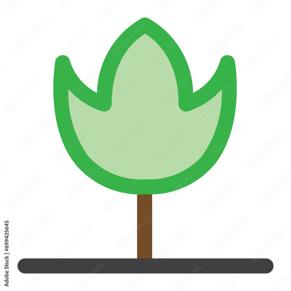Aufkleber custom tree icon in color style. simple nature vector — pixel-perfect icon.