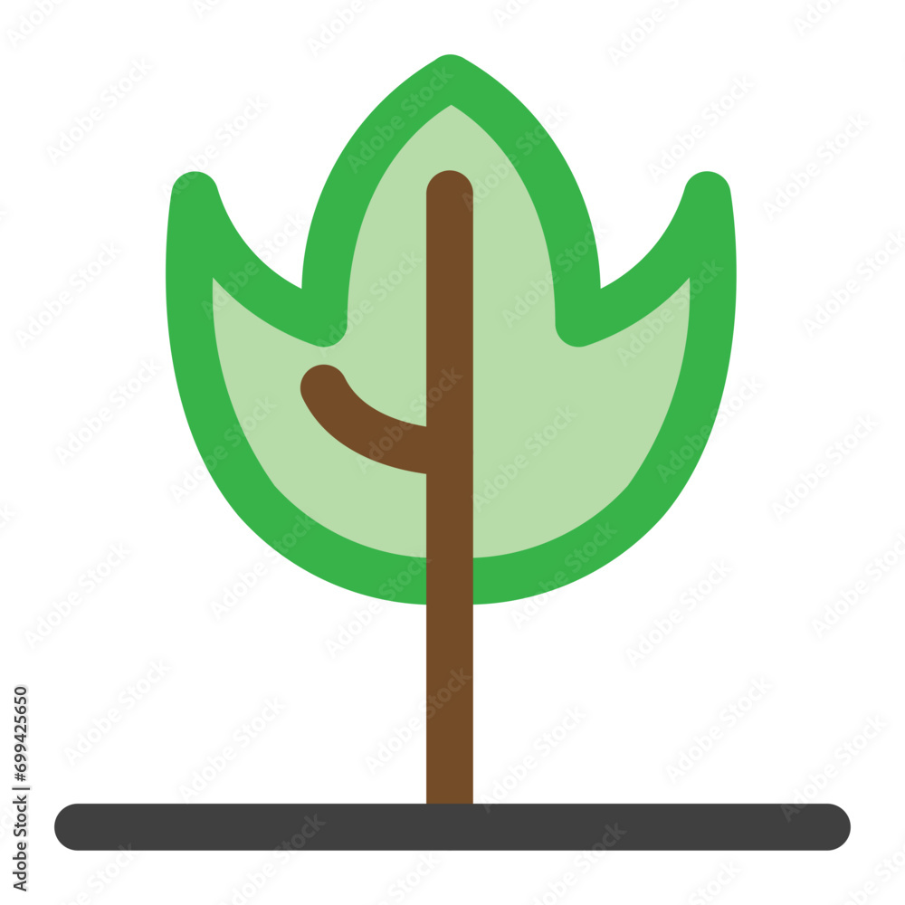 Aufkleber custom tree icon in color style. simple nature vector — pixel-perfect icon.