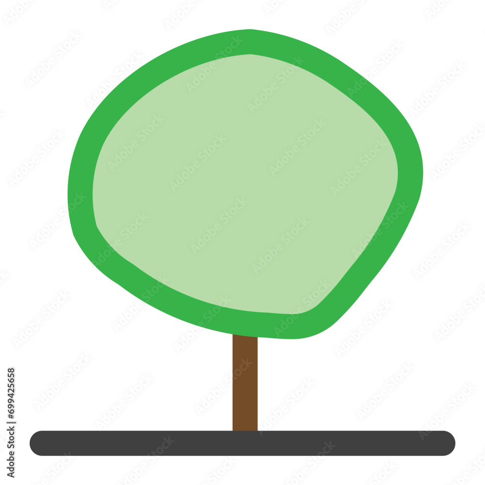 Poster tree icon in color style. simple nature vector — pixel-perfect icon.