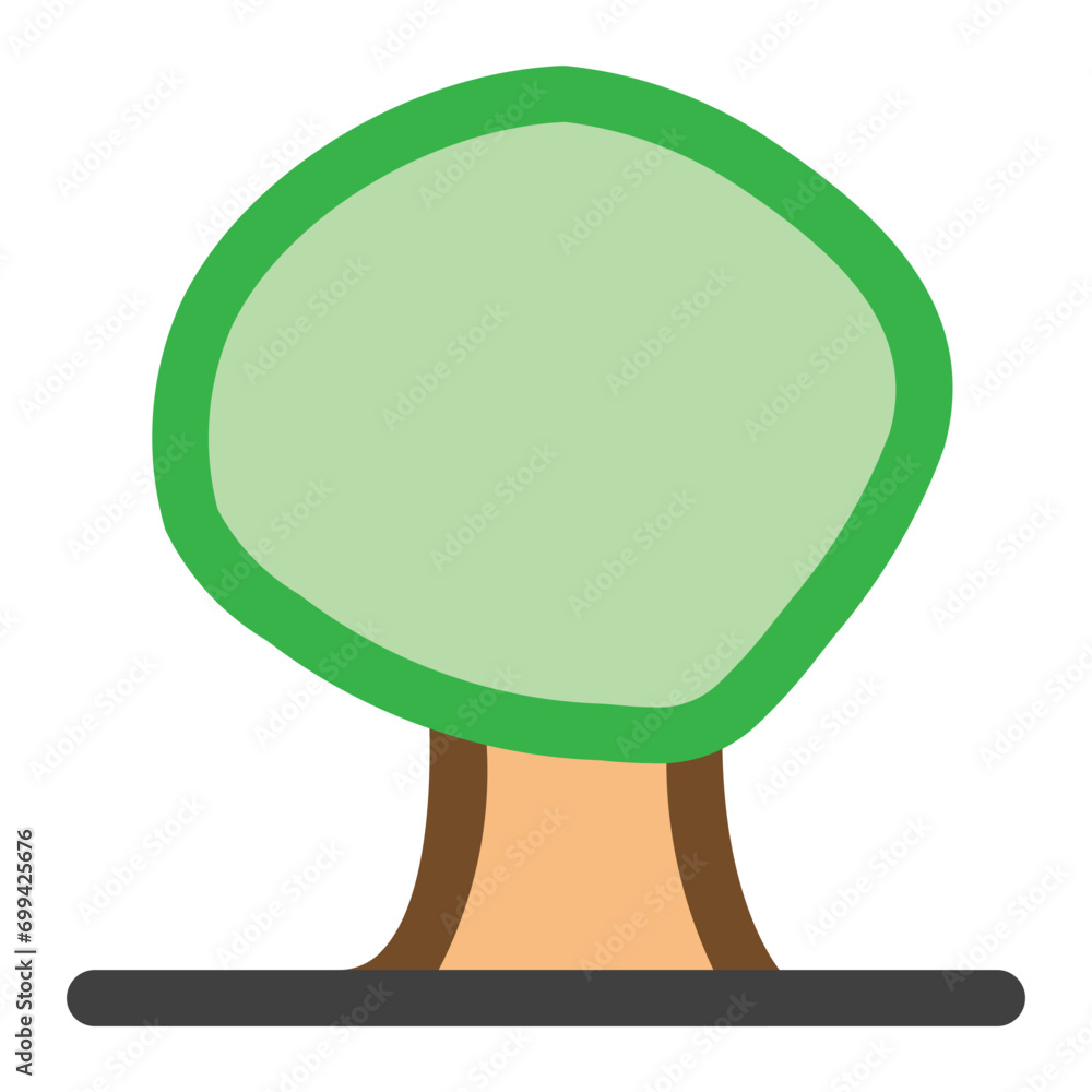 Poster tree icon in color style. simple nature vector — pixel-perfect icon.