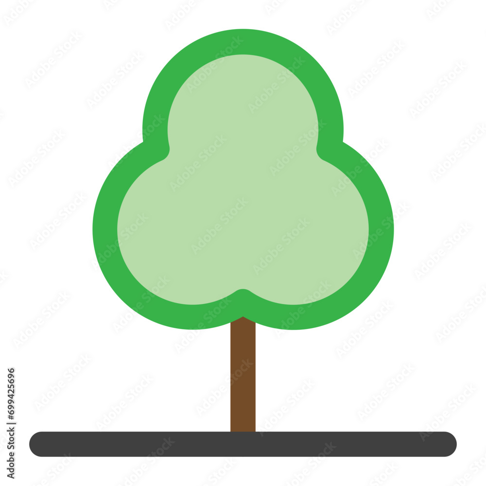Poster garden tree icon in color style. simple nature vector — pixel-perfect icon.