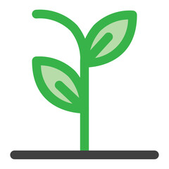 Plant icon in color style. Simple nature vector — pixel-perfect icon.