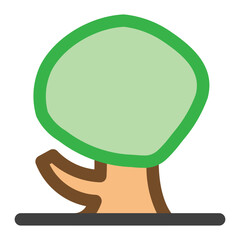 Tree icon in color style. Simple nature vector — pixel-perfect icon.