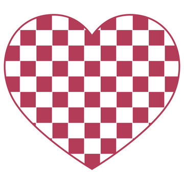 heart checkered background design