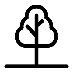 Tree icon in outline. Simple nature vector illustration — pixel-perfect icon.