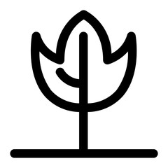 Obraz premium Park tree icon in outline. Simple nature vector illustration — pixel-perfect icon.