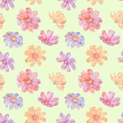 seamless background with flowers