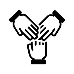 Solid black icon for Unite