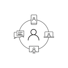 Dynamic IT Collection: Editable Stroke Icons for Network Systems, Communication, Online Computing, Web Content, Design, Software, Data Centers, Mobile Devices, and Apps – Sleek Thin Line Symbols