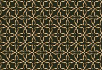 Fototapeta premium Golden ornament. Colorful patterns of arbitrary shape. Set of design elements for presentation of brochures, business cards, and Wallpapers. 