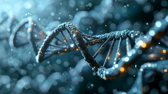 DNA molecules background, 3d DNA Medical science background.