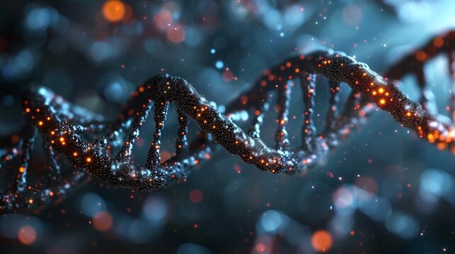 DNA molecules background, 3d DNA Medical science background.